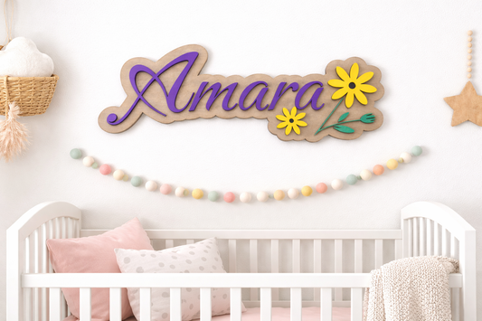 Baby Name Sign – Nursery Wall Decor
