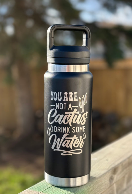 Laser Engraved 26 oz Vacuum Water Bottle