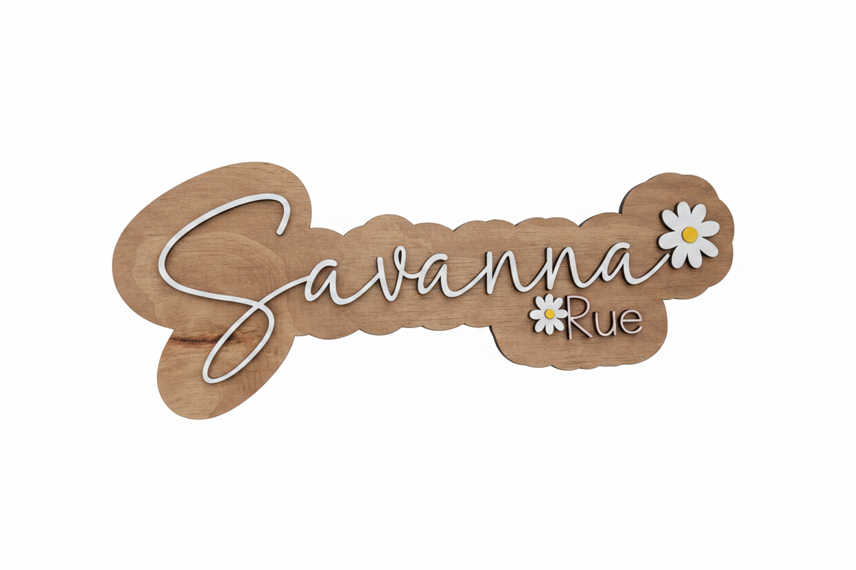 Savanna Rue Sign White Backdrop